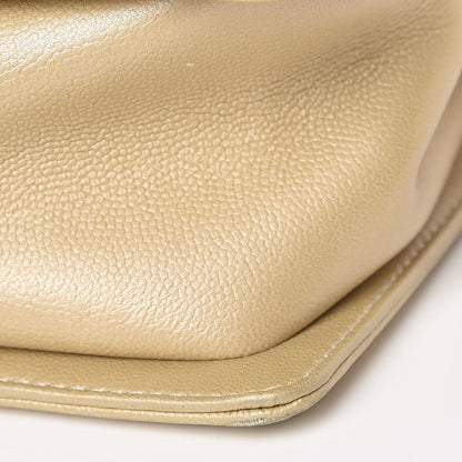 Chanel Pearly Caviar Quilted Medium Boy Flap Light Gold 11 of 13