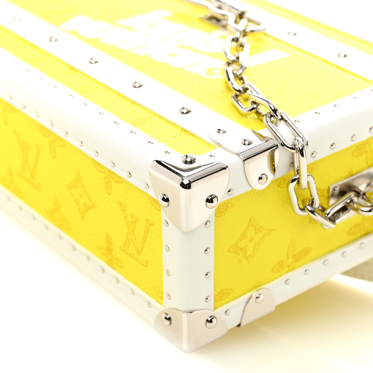 Louis Vuitton Vintage Monogram Everyday LV Clutch Trunk Jaune 9 of 9