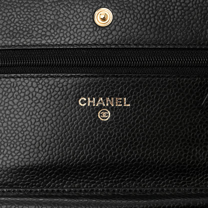 Chanel Caviar Quilted Wallet on Chain WOC Black 6 of 12