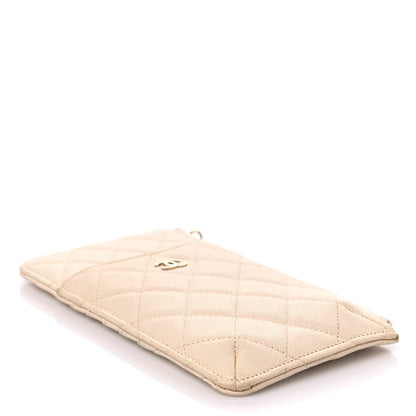 Chanel Caviar Quilted Classic iPhone Pouch Light Beige 4 of 14