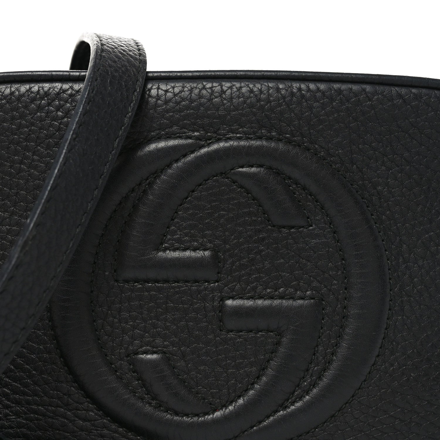 Gucci Pebbled Calfskin Mini Soho Disco Bag Black 8 of 11