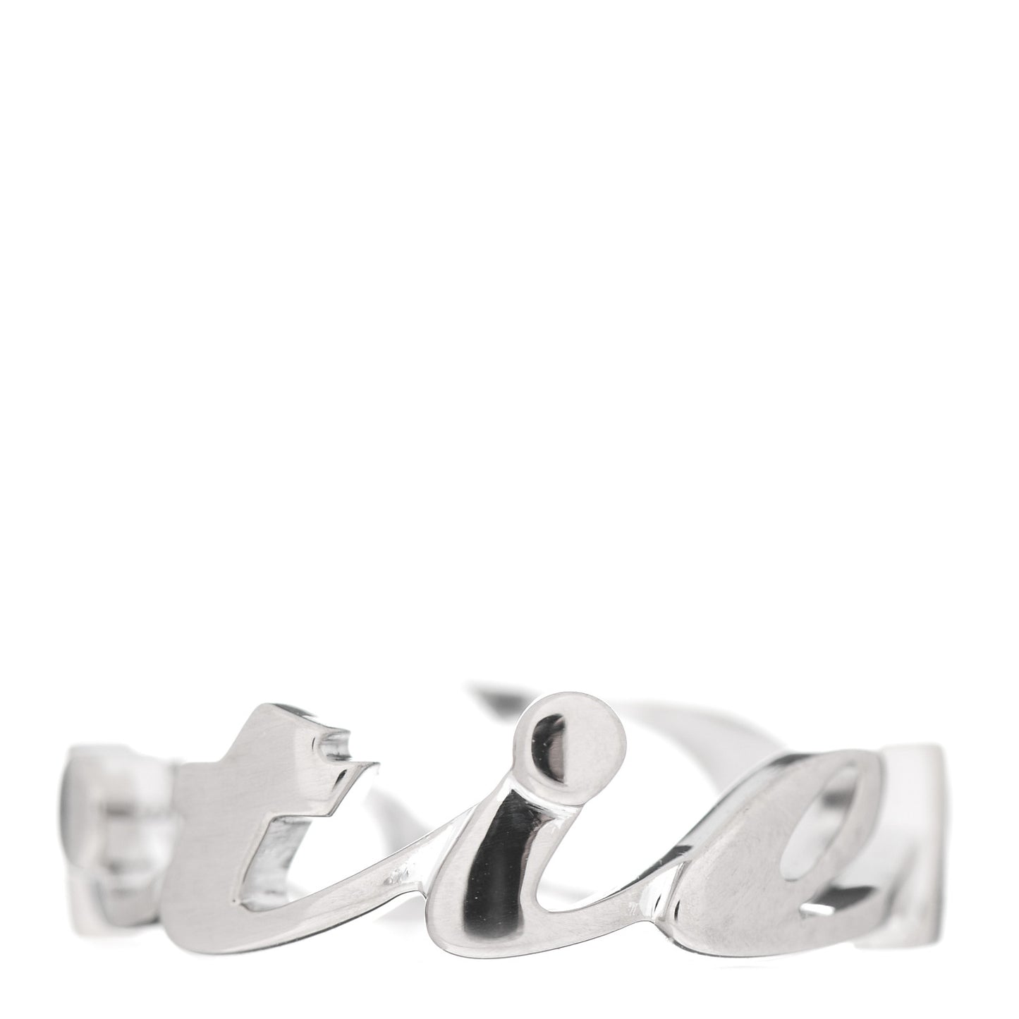 18K White Gold Signature Ring 50 5.25