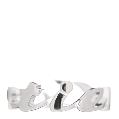 Cartier 18K White Gold Signature Ring 50 5.25 3 of 5