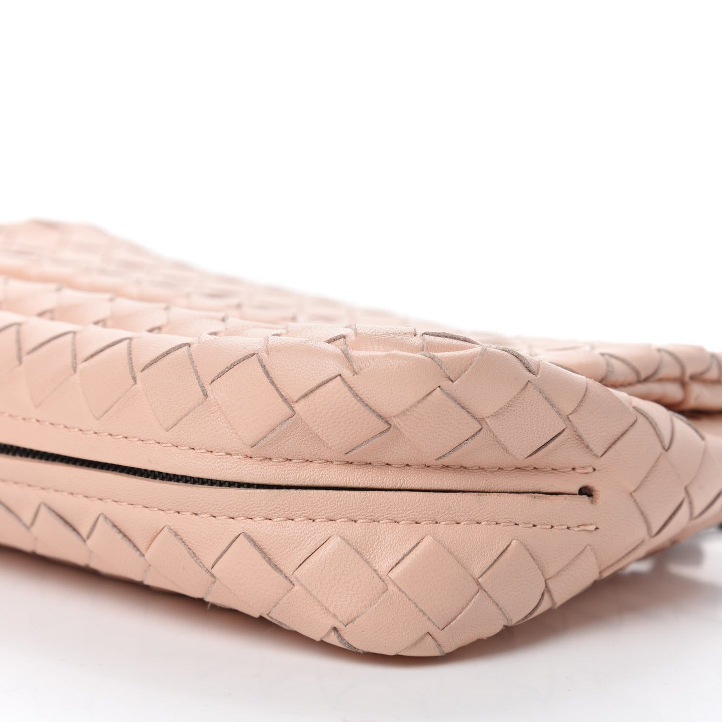 Nappa Intrecciato Mini Chain Messenger Flamingo