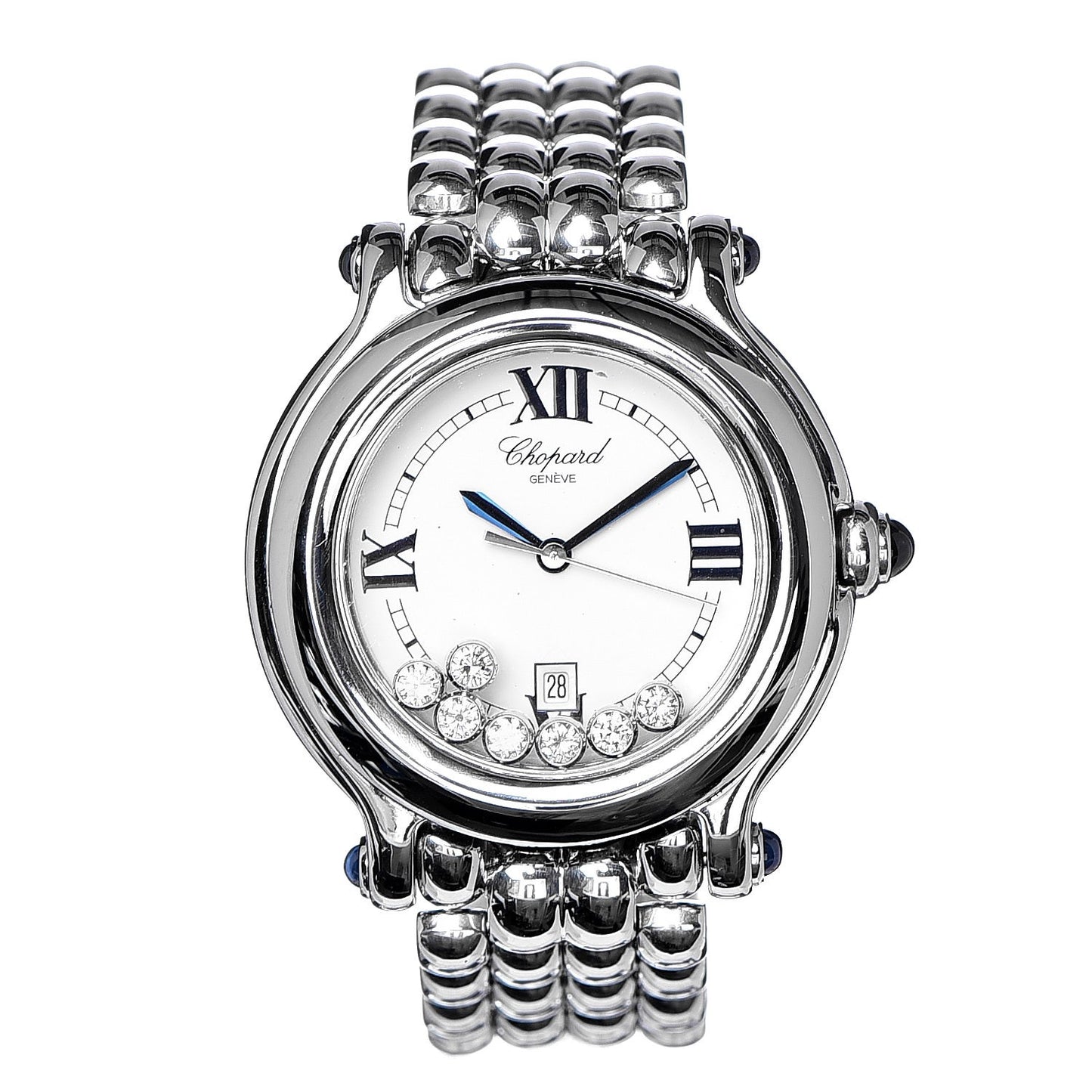 Stainless Steel 7 Diamond 32mm Happy Sport Quartz Watch