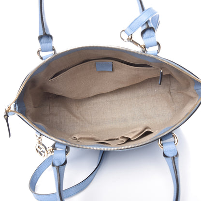 Gucci Dollar Calfskin GG Charm Dome Satchel Mineral Blue 5 of 16
