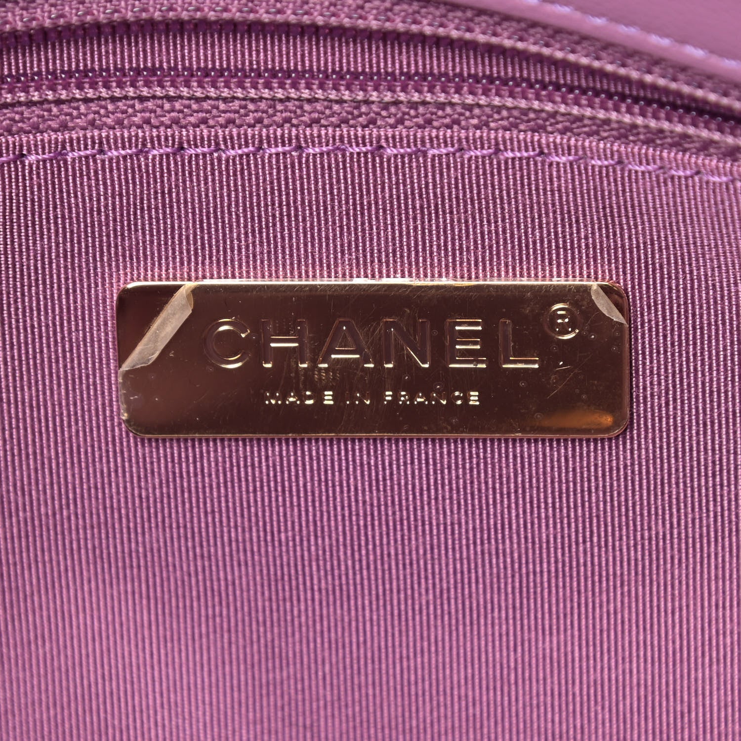 Chanel Goatskin Quilted Large Chanel 19 Flap Purple 6 of 9