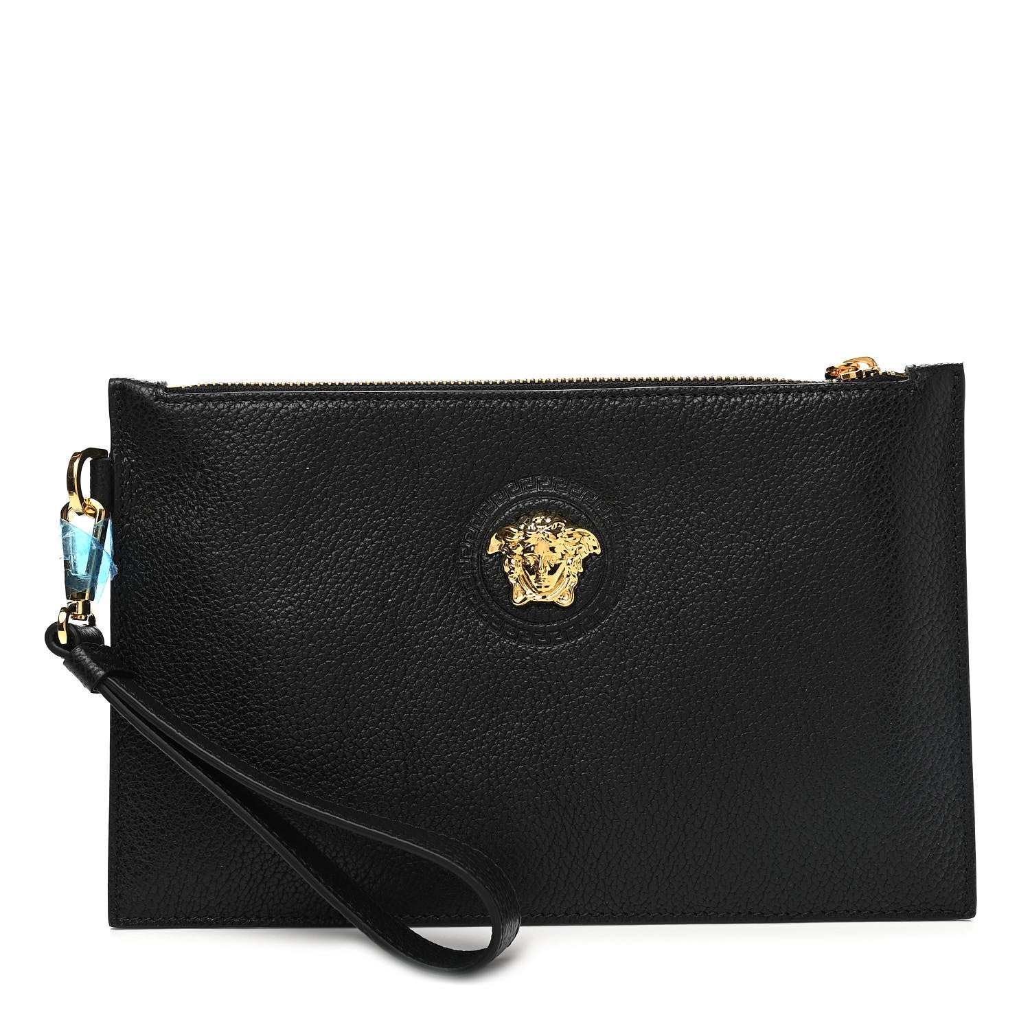 Versace Grained Calfskin La Medusa Pouch Black 1 of 7