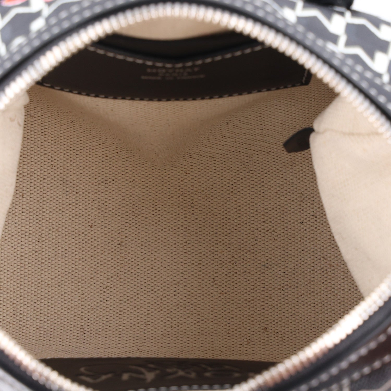 Moynat X KASING LUNG Calfskin Canvas M Labubu Boston Bag Black Multicolor 6 of 11