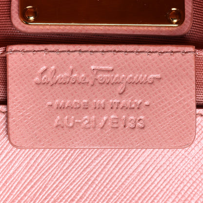 Salvatore Ferragamo Hammered Calfskin Mini Vara Bow Crossbody Bag Pink 9 of 12