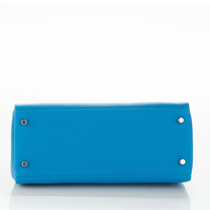 Hermes Togo Kelly Retourne 28 Bleu Zanzibar 6 of 25
