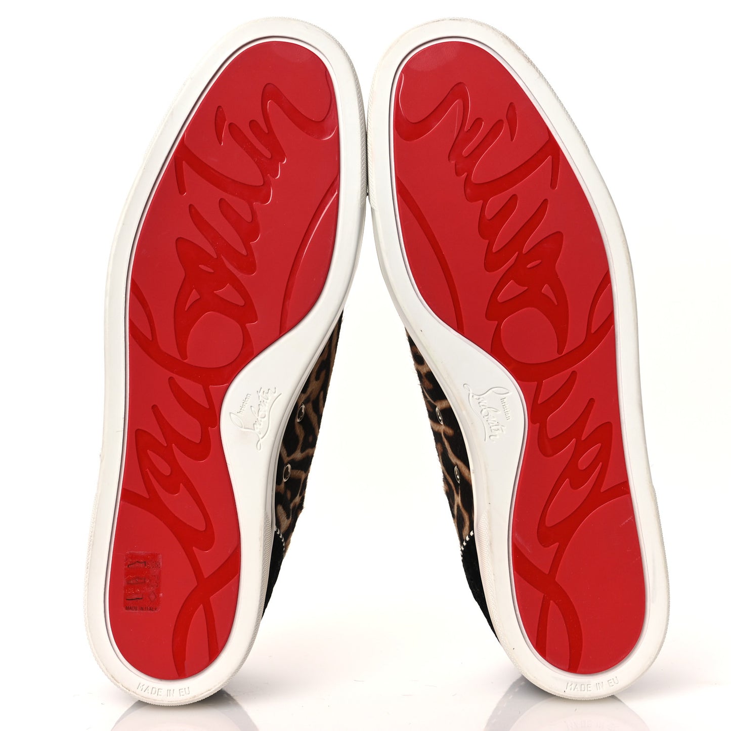 Calfskin Patent Spikes Mens Loubikick Flat Sneakers 45 Multi