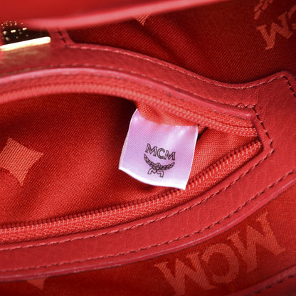 MCM Visetos Small Sprinkle Stud Stark Backpack Corail 7 of 10