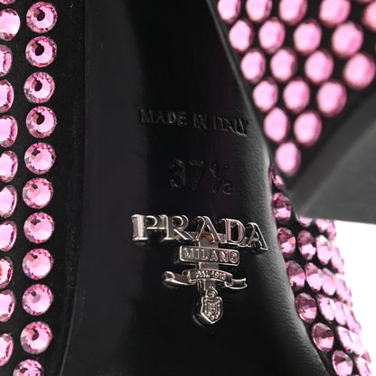 Prada Satin Crystal 105mm Pumps 37.5 Rosa 6 of 8
