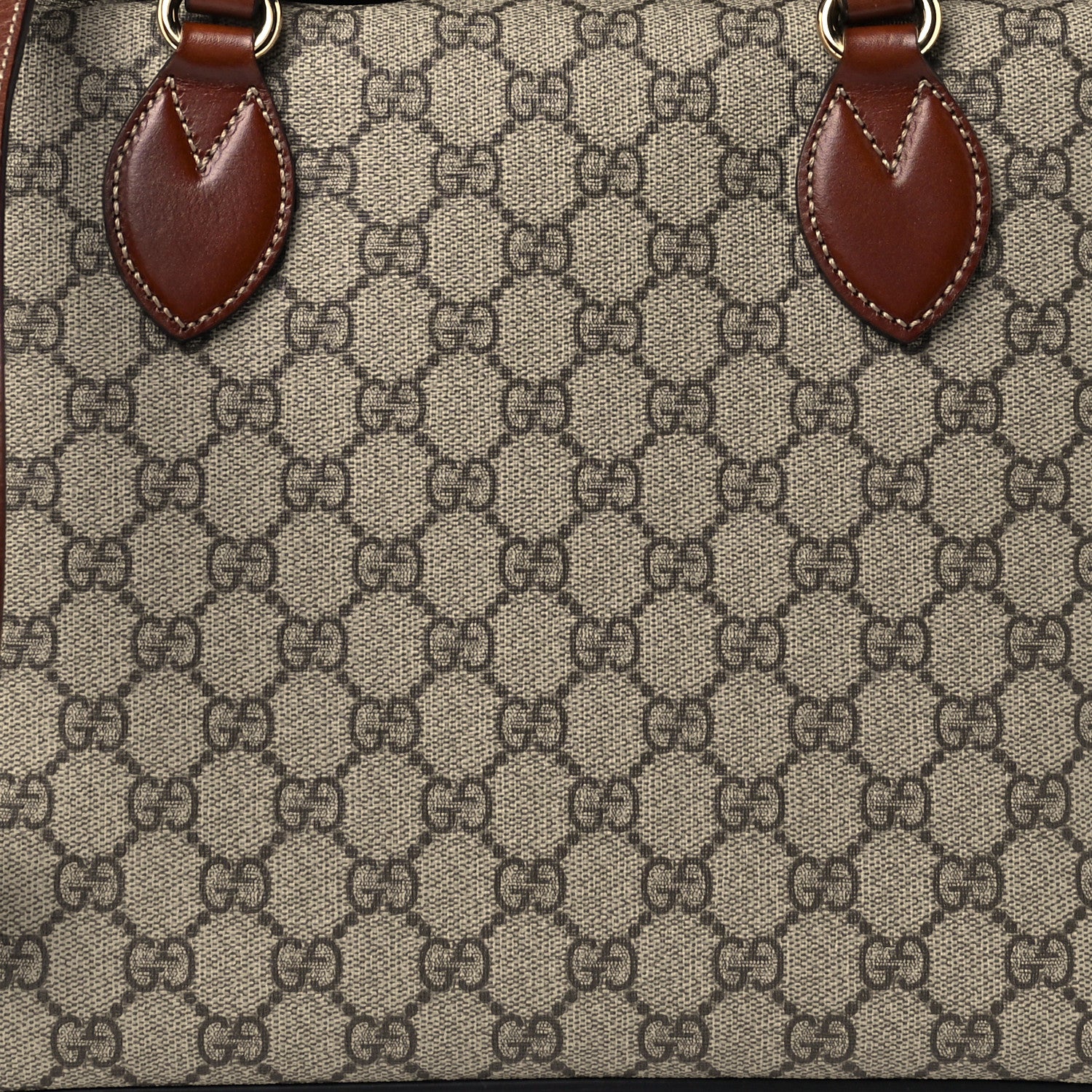 Gucci GG Supreme Monogram Linea A Foldover Tote Brown 12 of 12