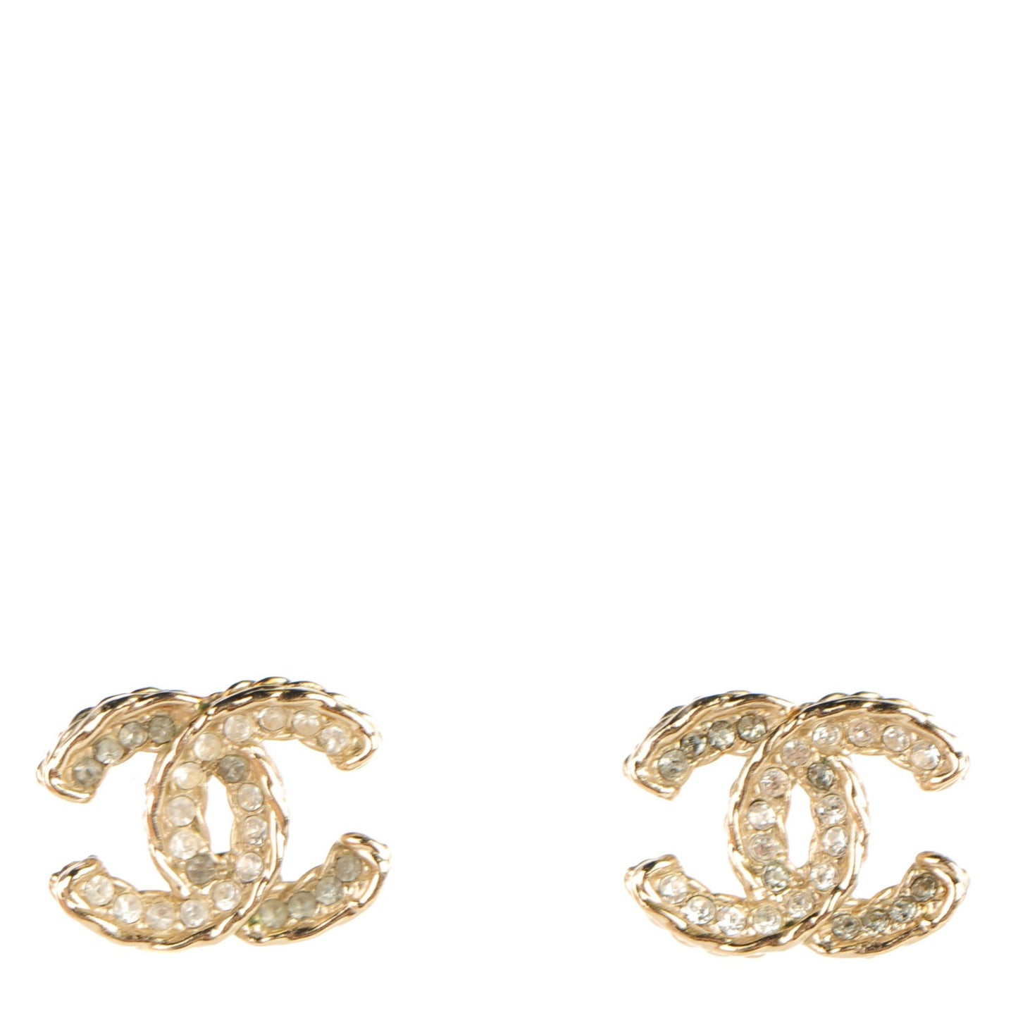 Crystal CC Earrings Gold