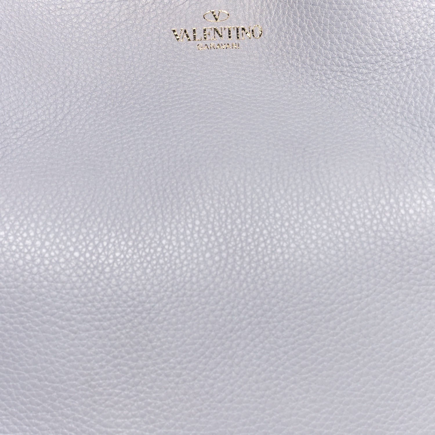 Valentino Garavani Grained Calfskin Rockstud Shoulder Tote Pastel Grey 9 of 11