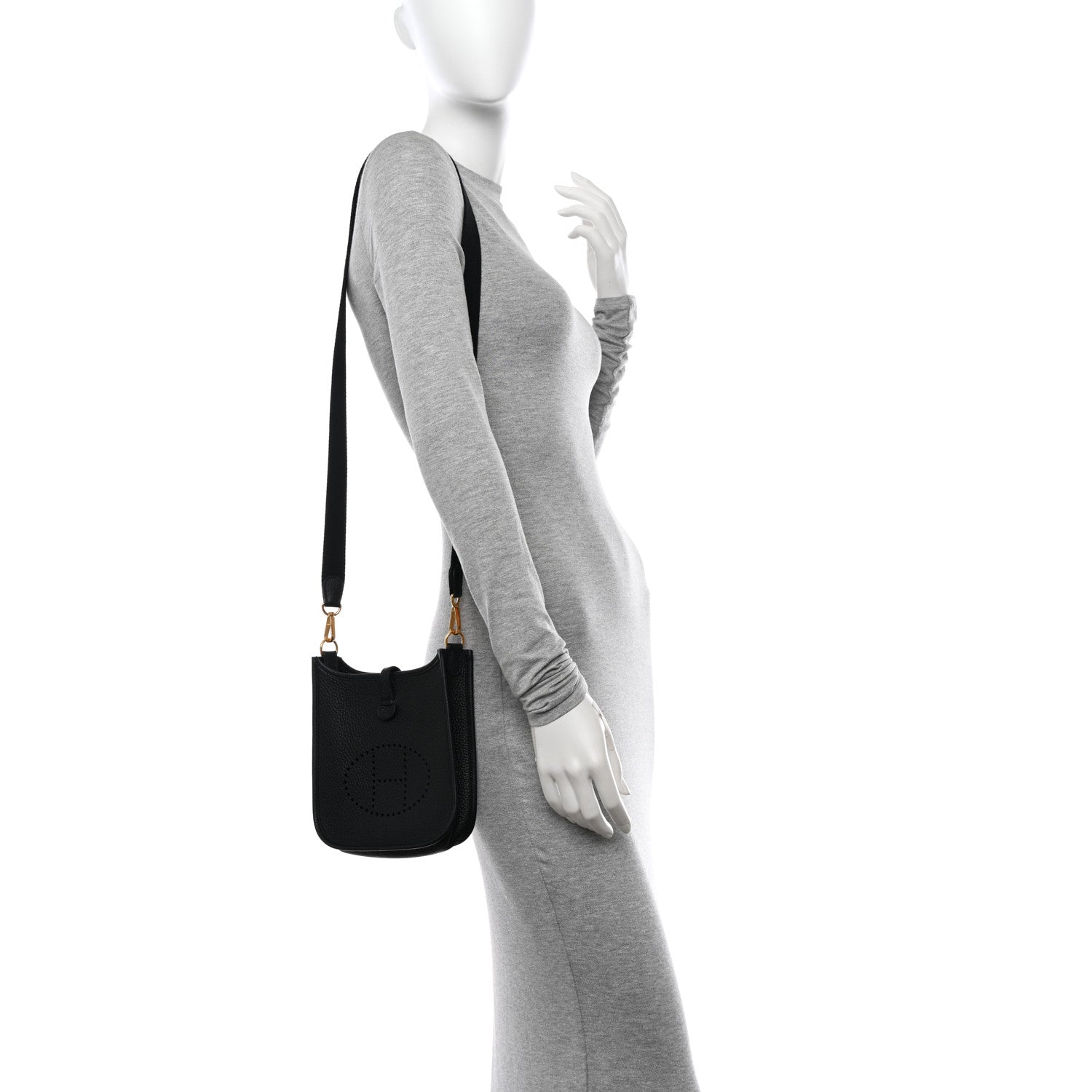 Hermes Taurillon Clemence Evelyne TPM Black 2 of 10