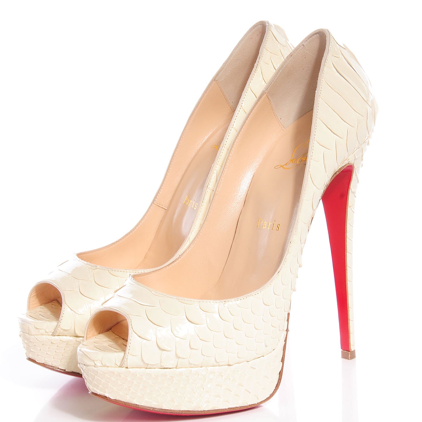 Python Lady Peep 150 Pumps Craie 39.5