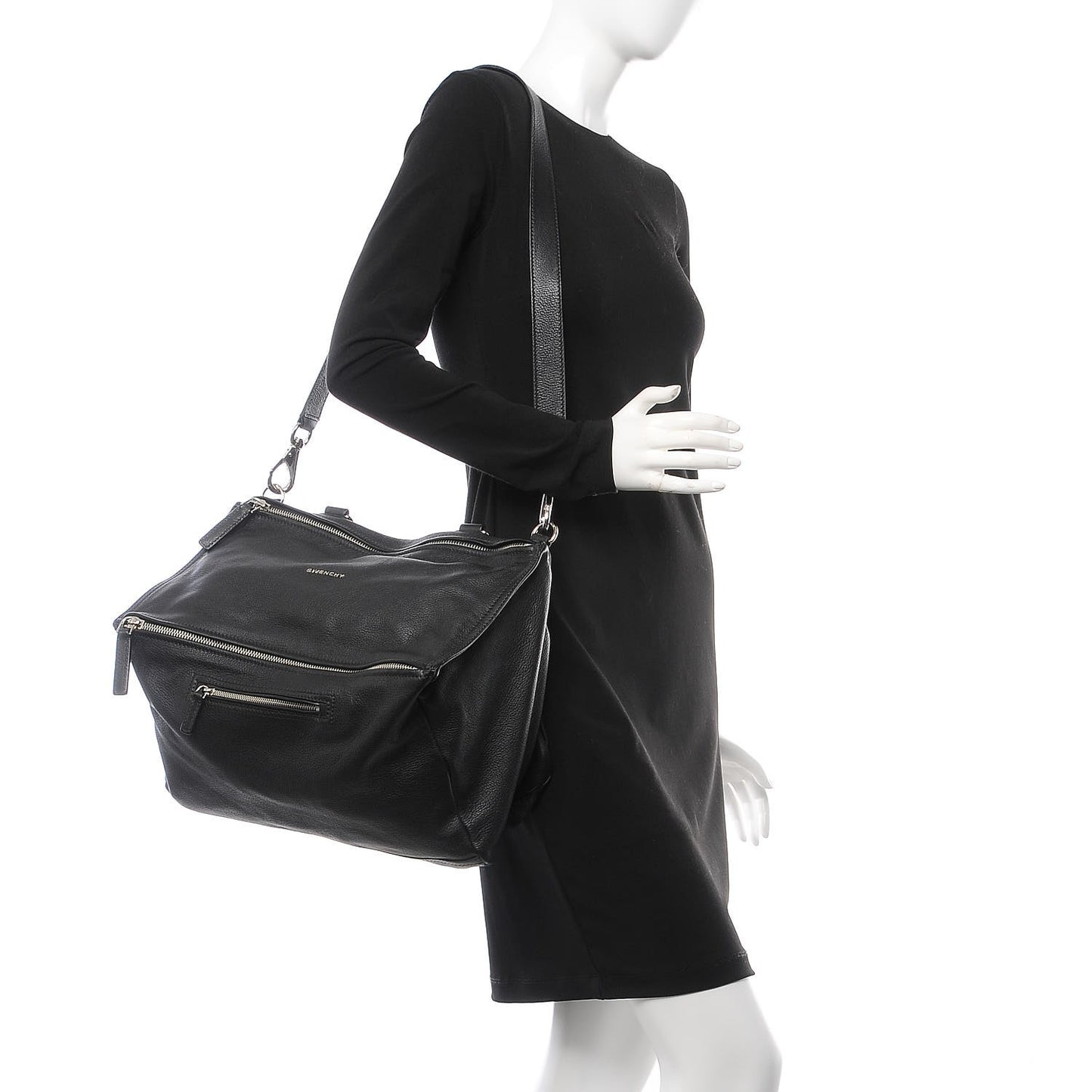 Sugar Goatskin Large Pandora Black