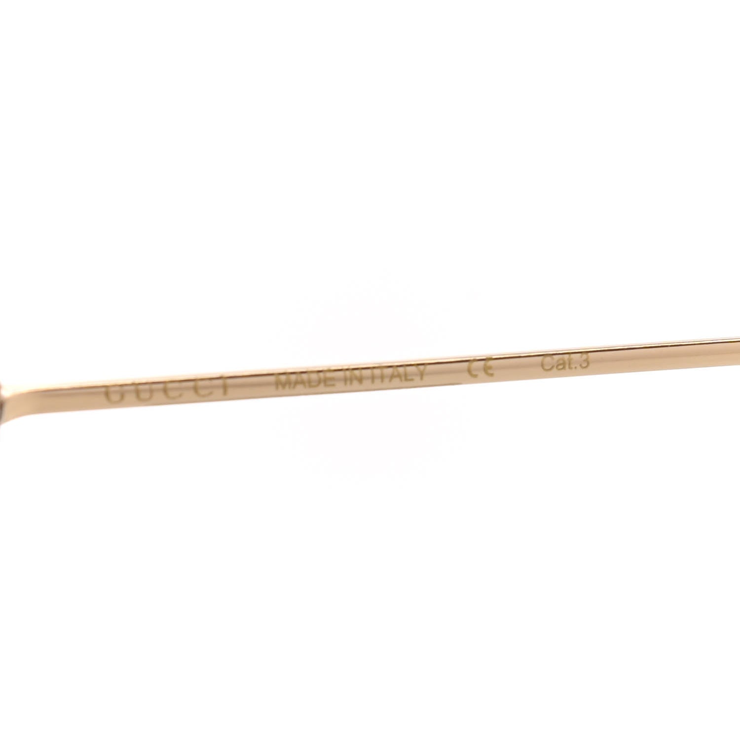 Gucci Metal Round Pearl Tip Sunglasses GG0253S Gold 6 of 8