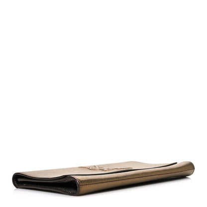 Saint Laurent Metallic Calfskin Monogram Large Belle De Jour Clutch  Gold 4 of 7