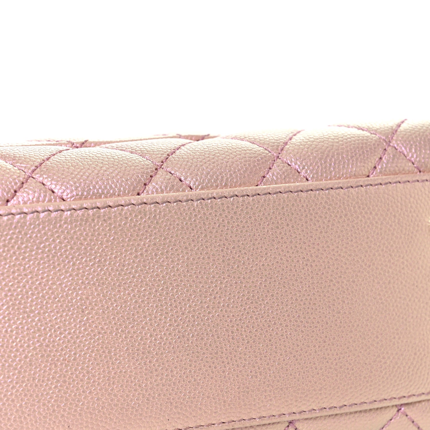 Chanel Iridescent Caviar Quilted Mini Coco Handle Flap Pink 13 of 14