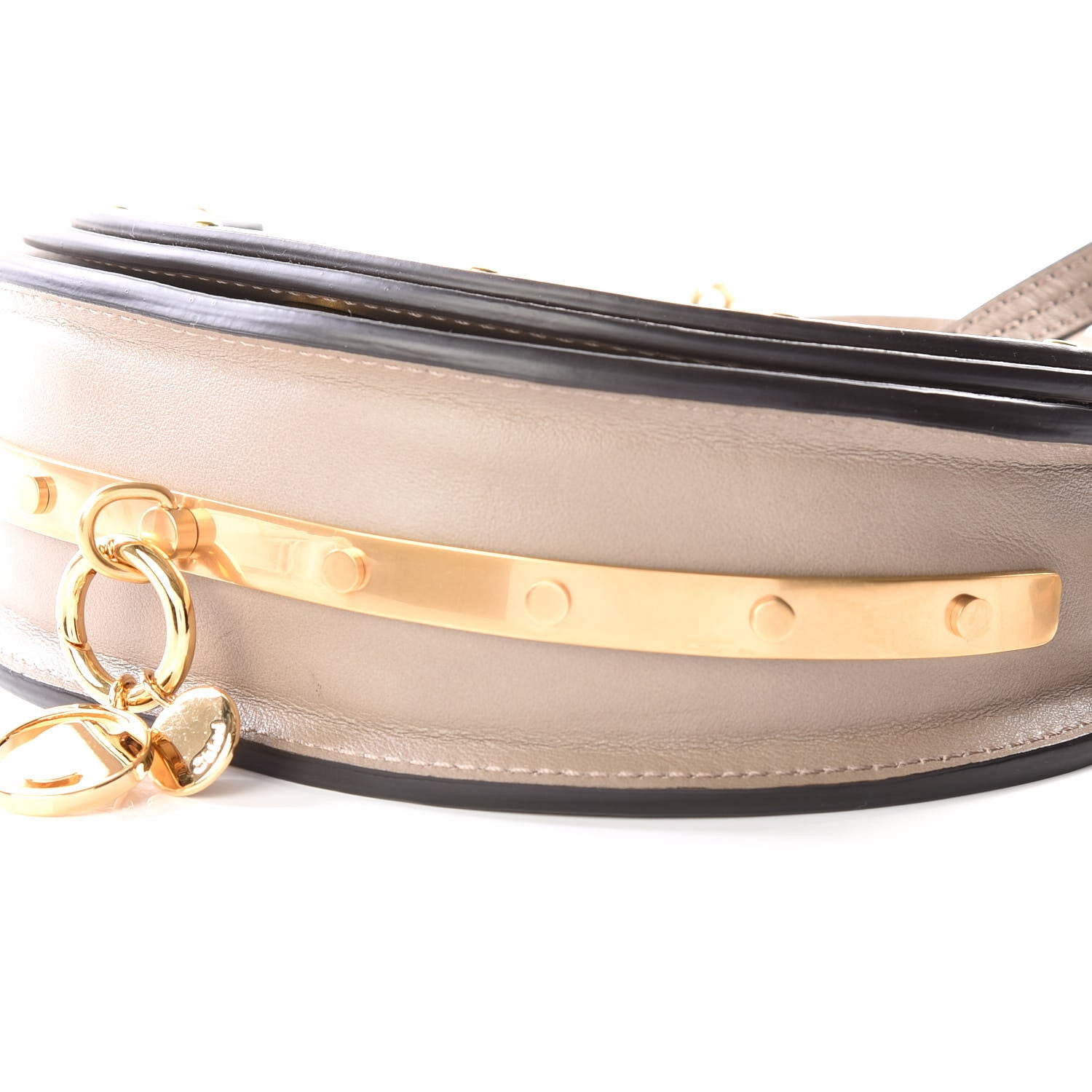 Chloe Calfskin Small Nile Bracelet Minaudiere Bag Motty Grey 6 of 8
