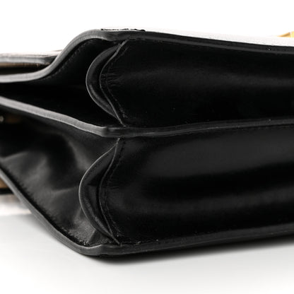 Fendi Vitello Liberty Bi-Color FF 1974 Embossed Chain Strap Kan U Shoulder Bag Black Maya 9 of 22