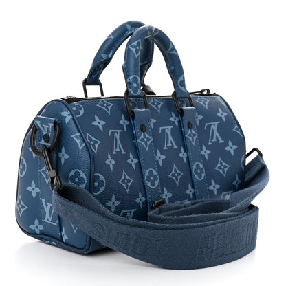 Louis Vuitton Monogram Keepall Bandouliere 25 Atlantic Blue 3 of 9