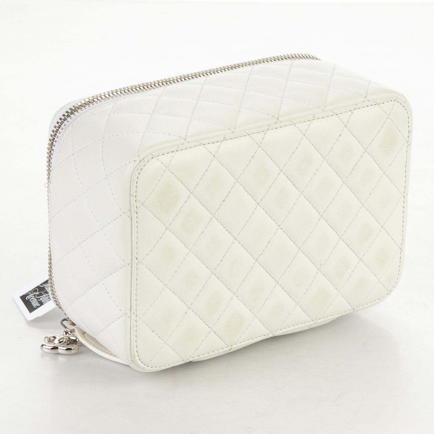 Lambskin Quilted Jewelry Case White