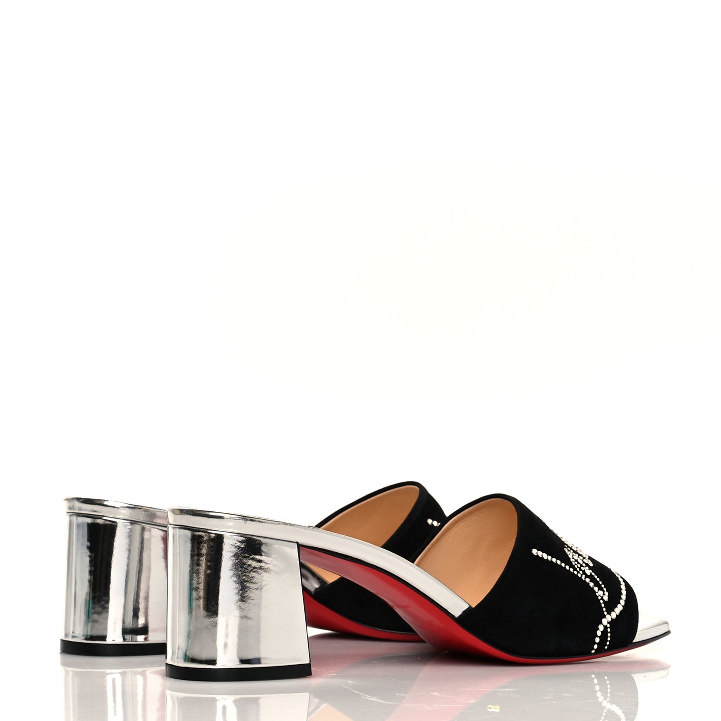 Veau Velours Specchio Dear Home 55 Sandals 41 Black Crystal