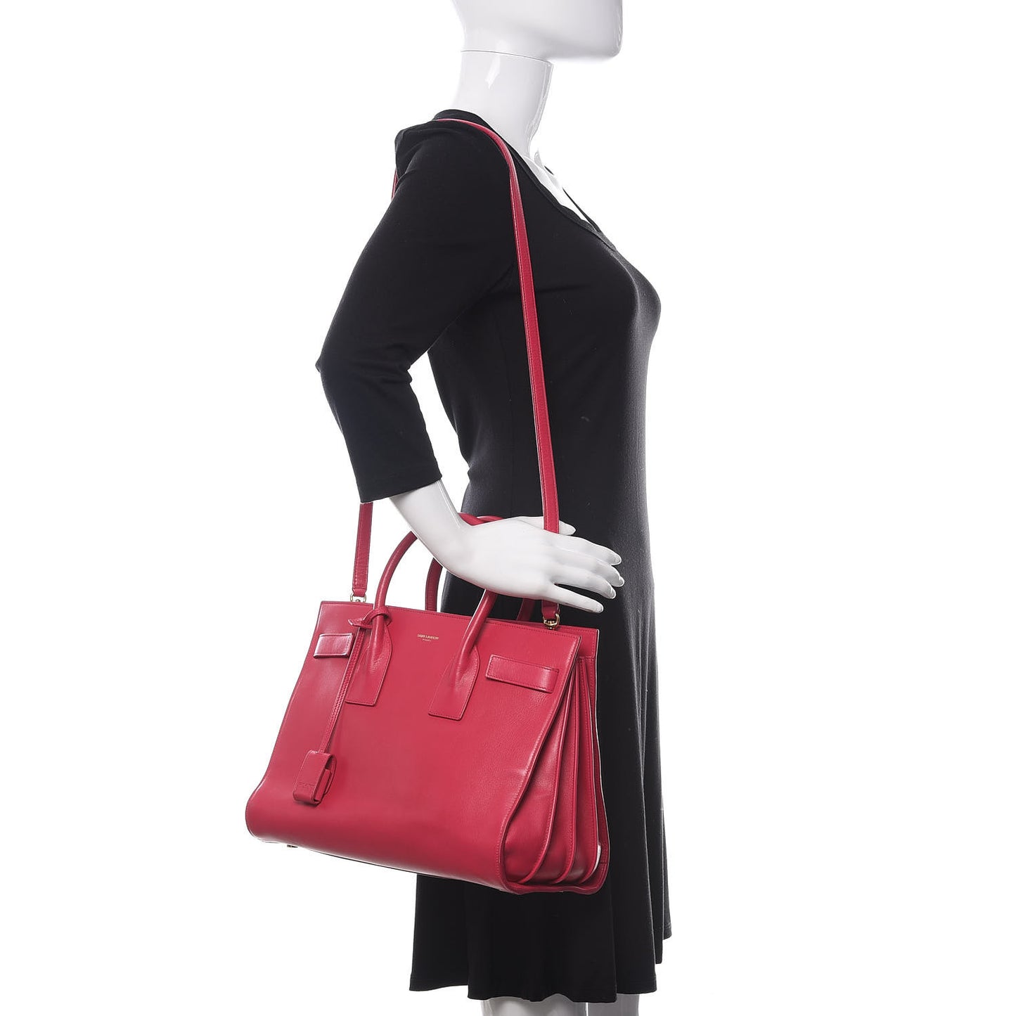 Calfskin Small Sac De Jour Lipstick Fuchsia