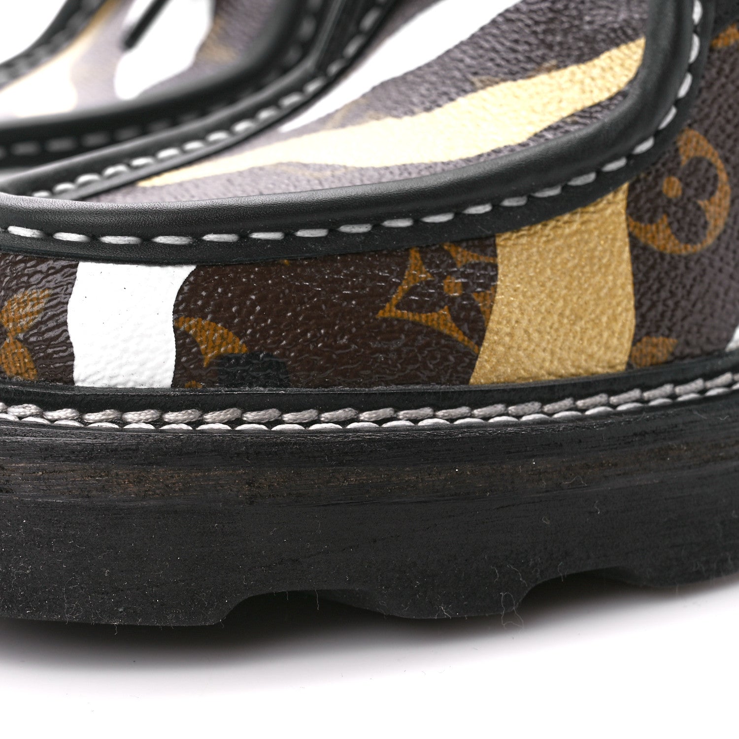 Louis Vuitton X LOL Monogram Calfskin Beaubourg Platform Derby Shoes 39 Gold Silver 10 of 14