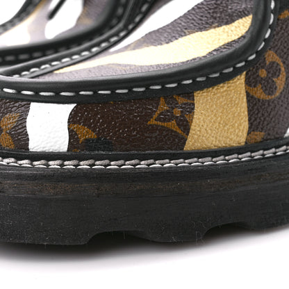 Louis Vuitton X LOL Monogram Calfskin Beaubourg Platform Derby Shoes 39 Gold Silver 10 of 14