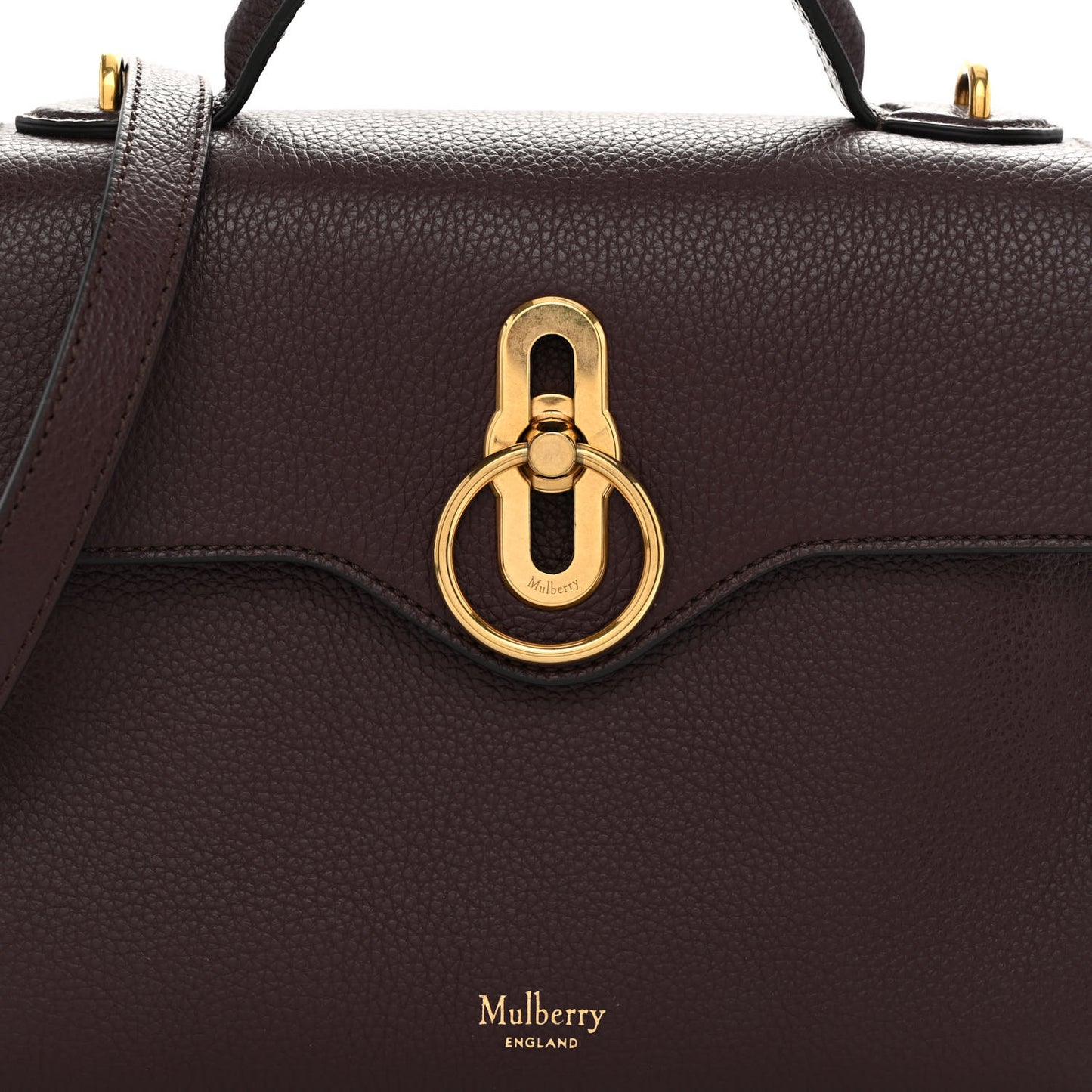 Small Classic Grain Calfskin Mini Seaton Oxblood