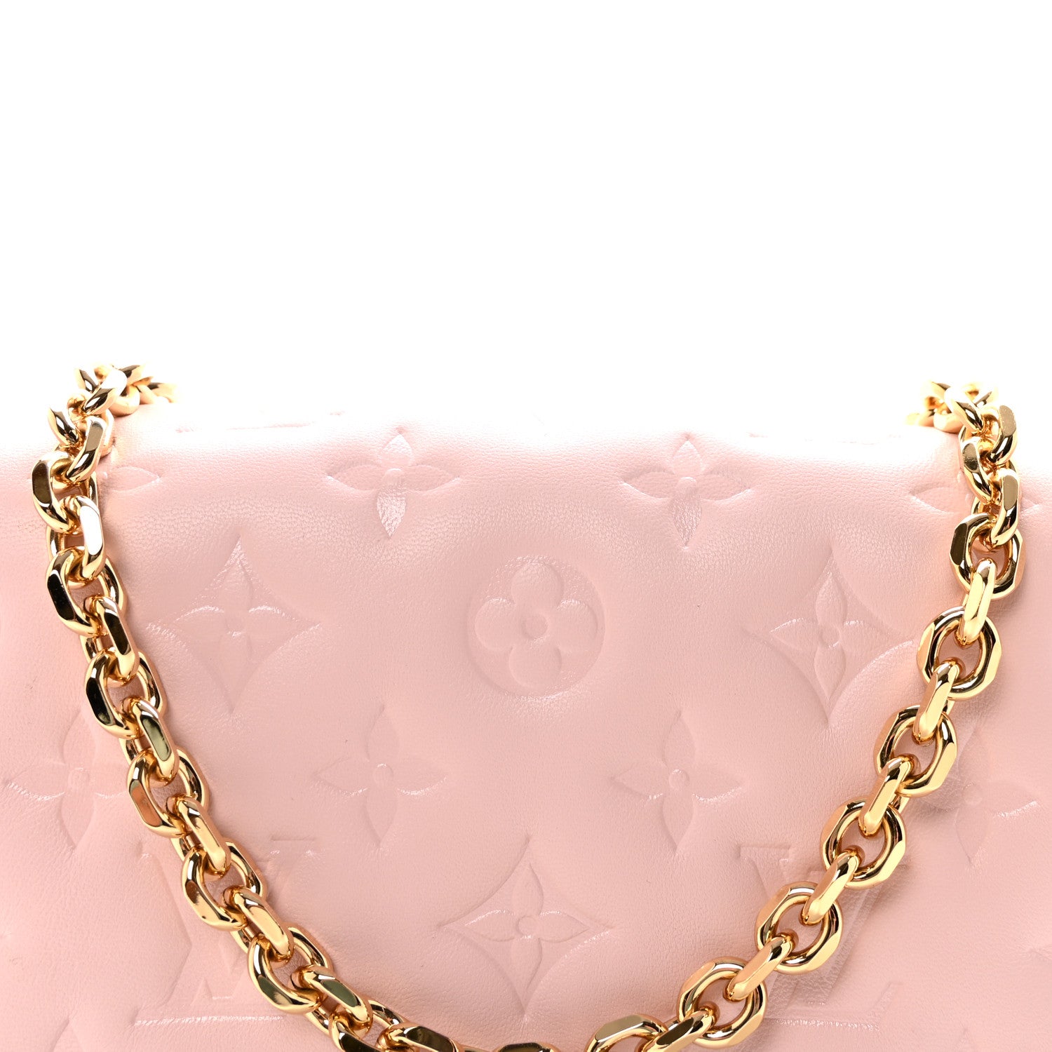 Louis Vuitton Lambskin Embossed Monogram Pochette Coussin Rose 7 of 10