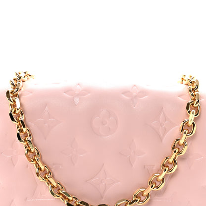 Louis Vuitton Lambskin Embossed Monogram Pochette Coussin Rose 7 of 10