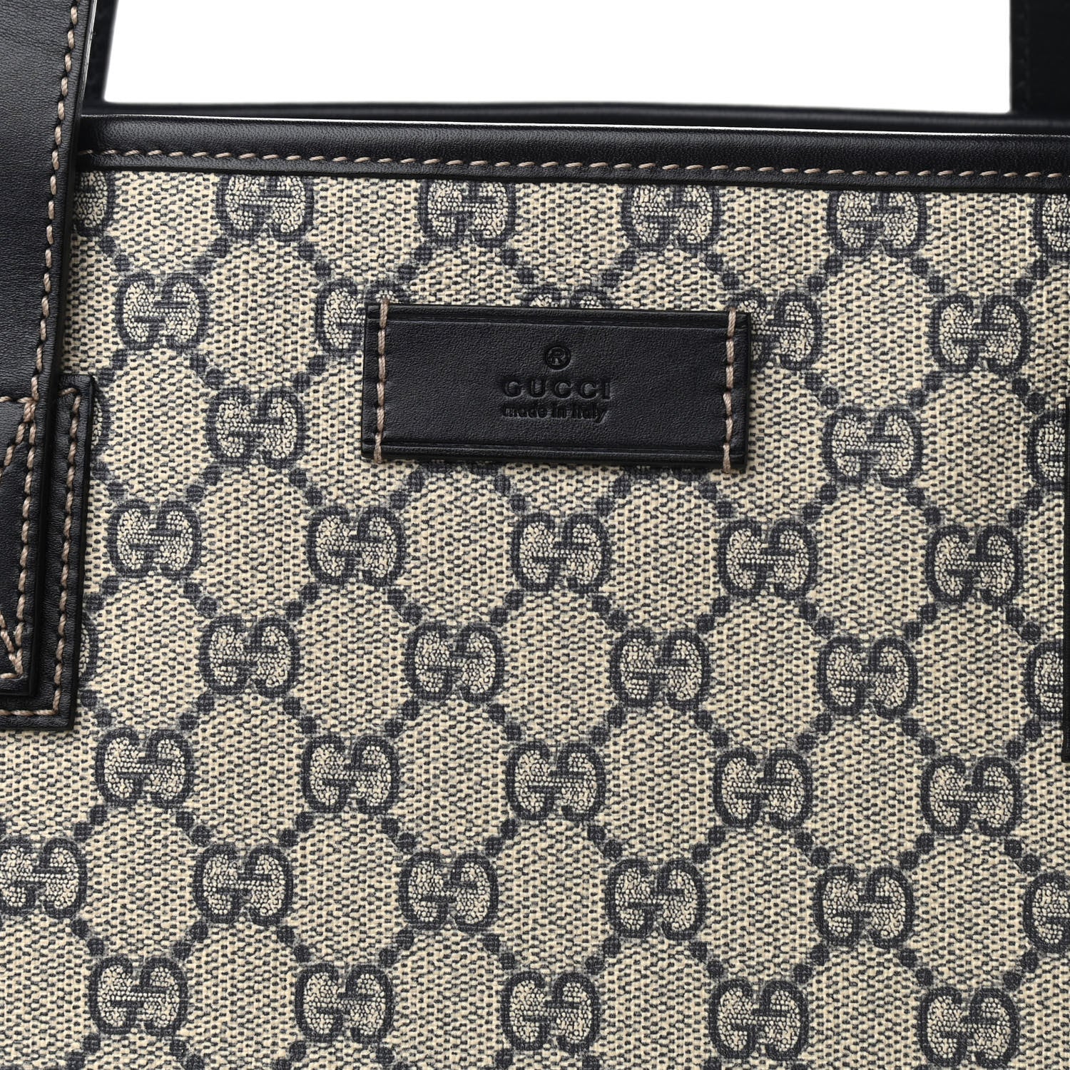Gucci GG Supreme Monogram Medium Zippered Shopping Tote Navy 8 of 10