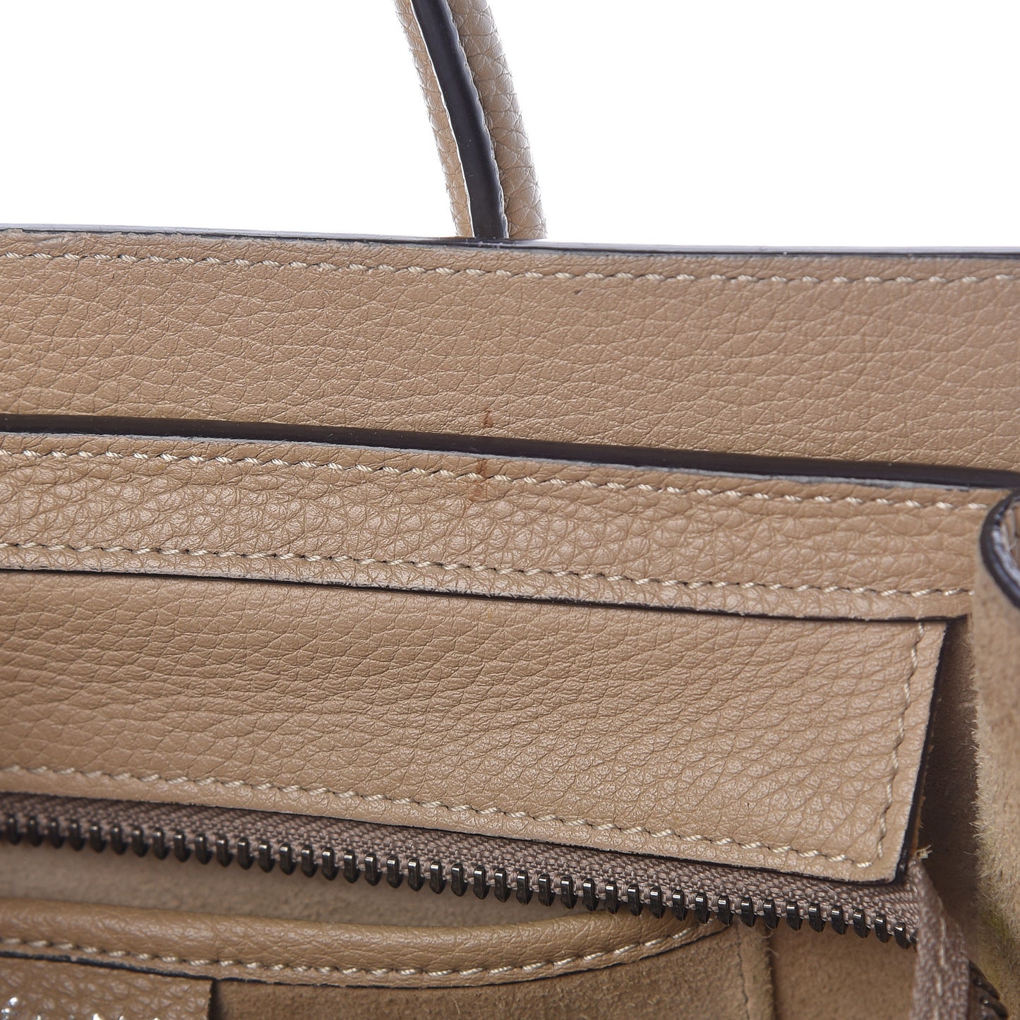 Drummed Calfskin Nano Luggage Dune