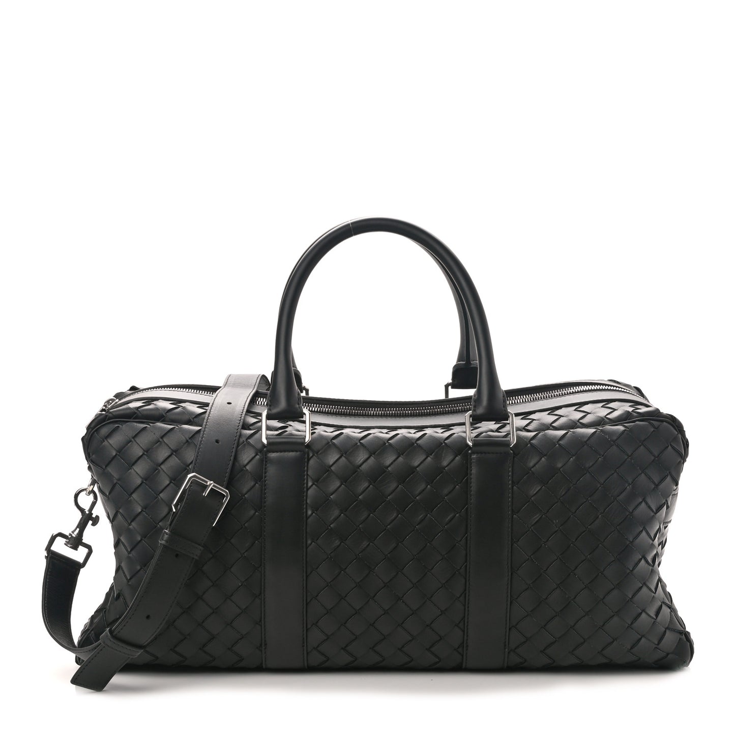 Nappa Intrecciato Gym Bag Black