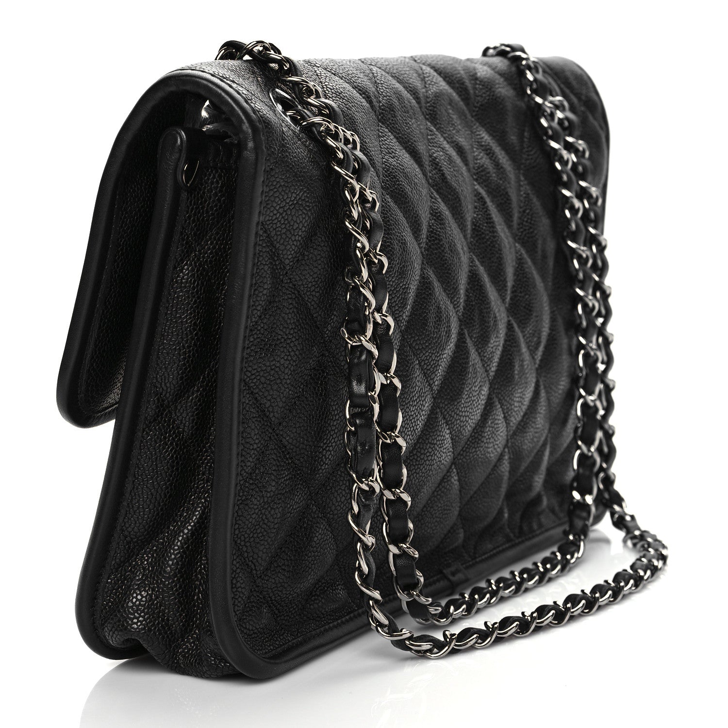 Chanel Caviar Quilted Large French Riviera Flap Black 3 of 10