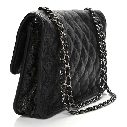 Chanel Caviar Quilted Large French Riviera Flap Black 3 of 10