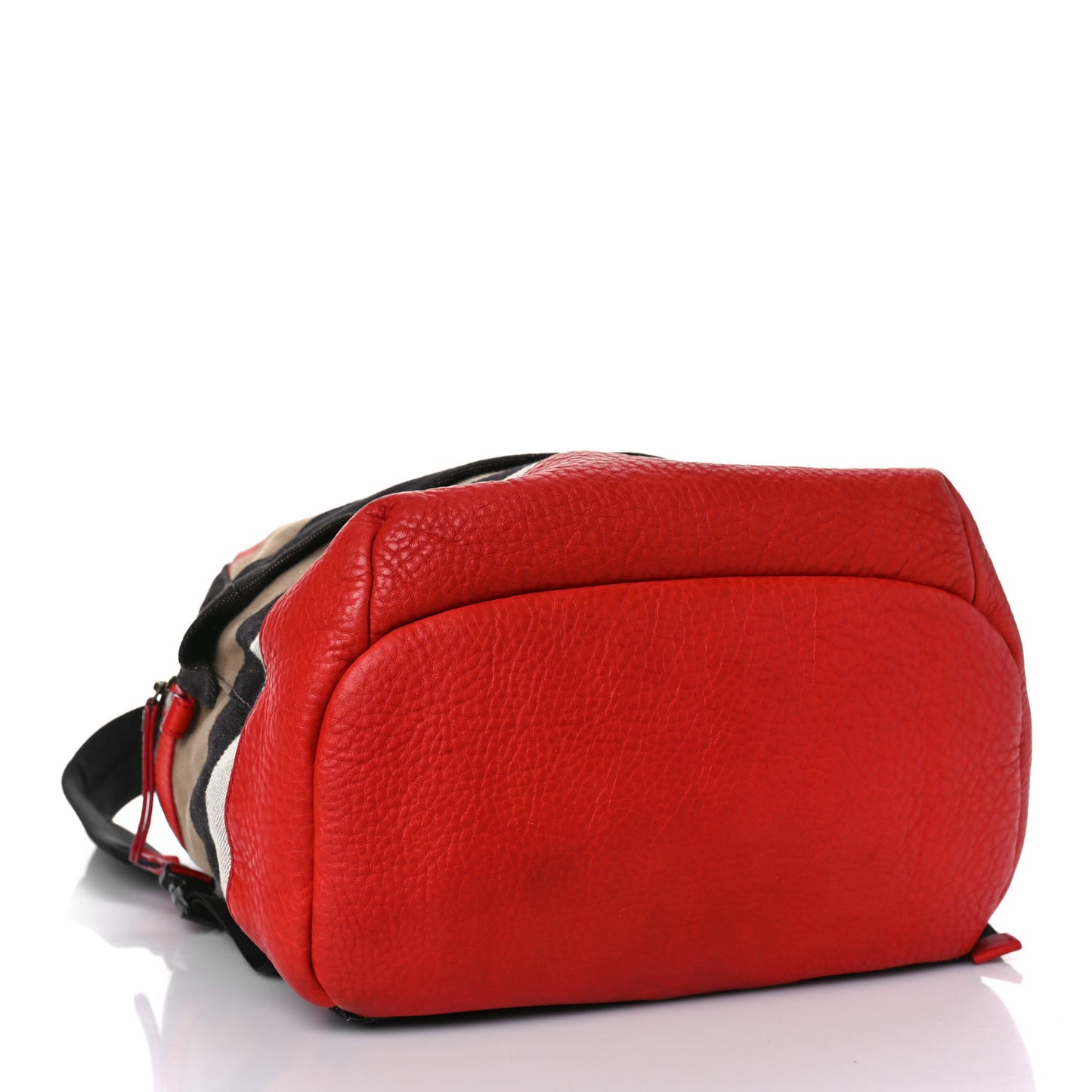 Jute Calfskin Mega Check Children's Backpack Red
