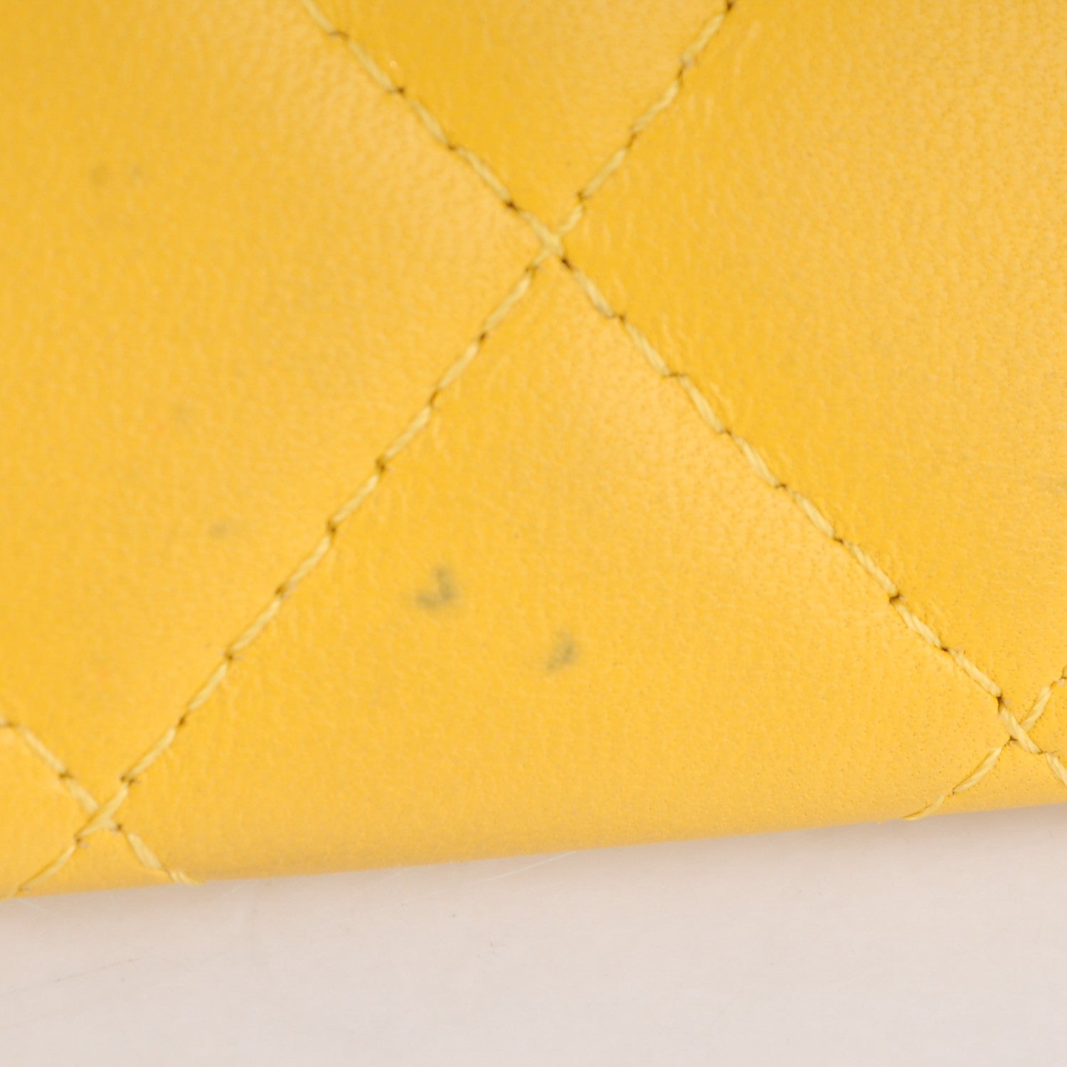 Chanel Lambskin Quilted Card Holder Yellow 8 of 8