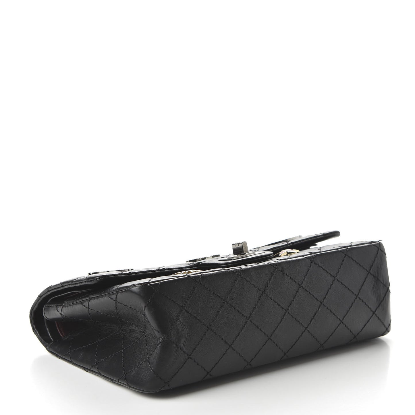Aged Calfskin Space Charms 2.55 Reissue 225 Flap Black