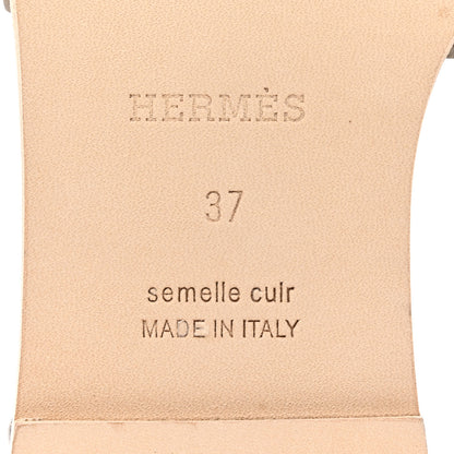 Hermes Epsom Santorini Sandals 37 Etoupe 8 of 9