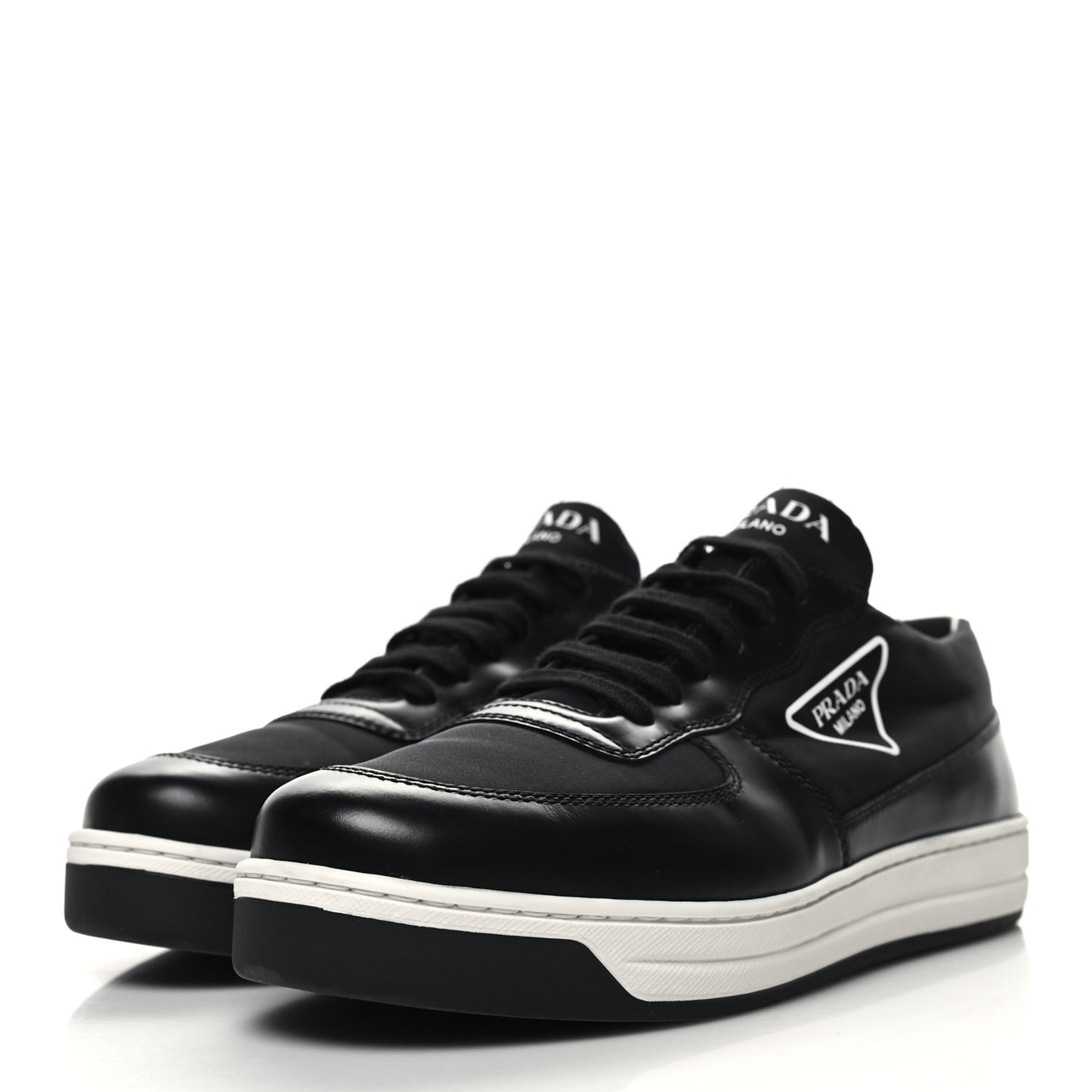 Spazzolato Rois Re-Nylon Triangle Logo Womens Low Top Sneakers 38.5 Black