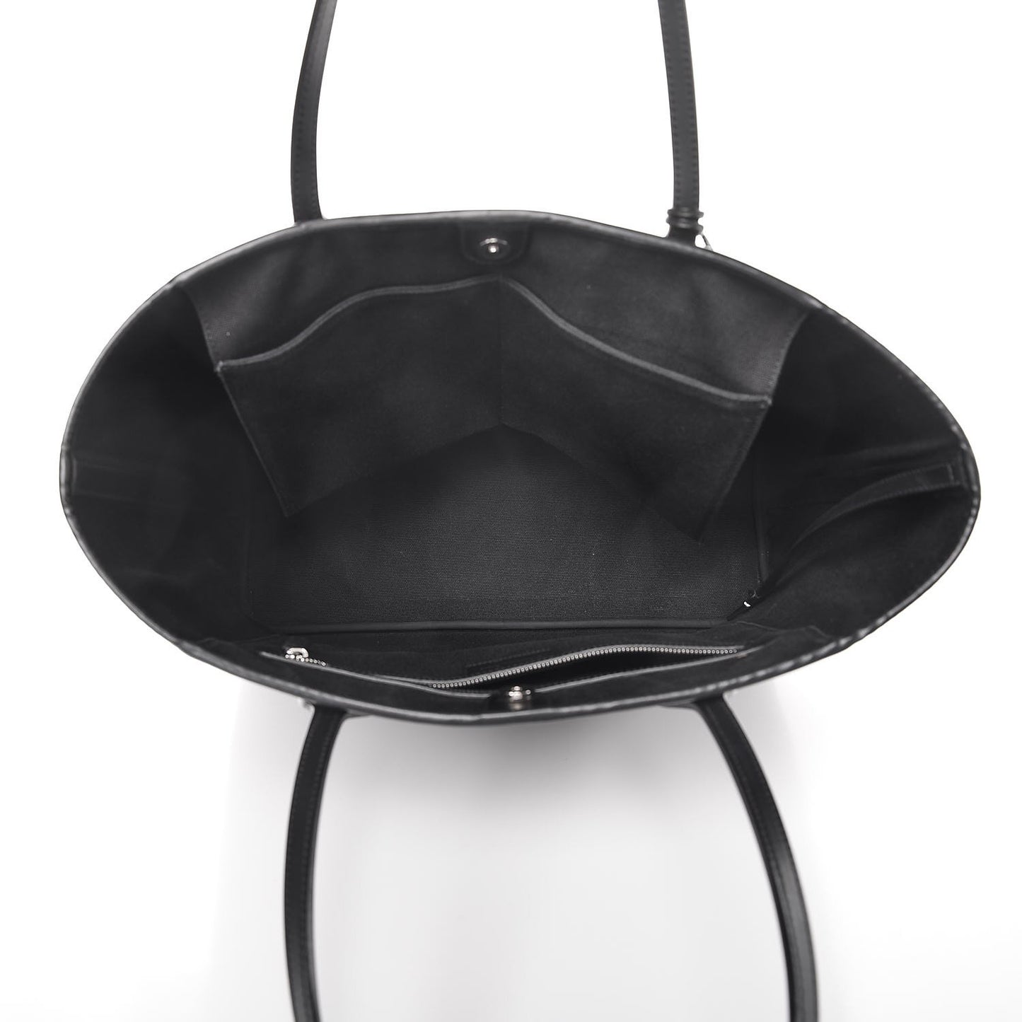 Coated Canvas Cannage Panarea Shopping Tote Black