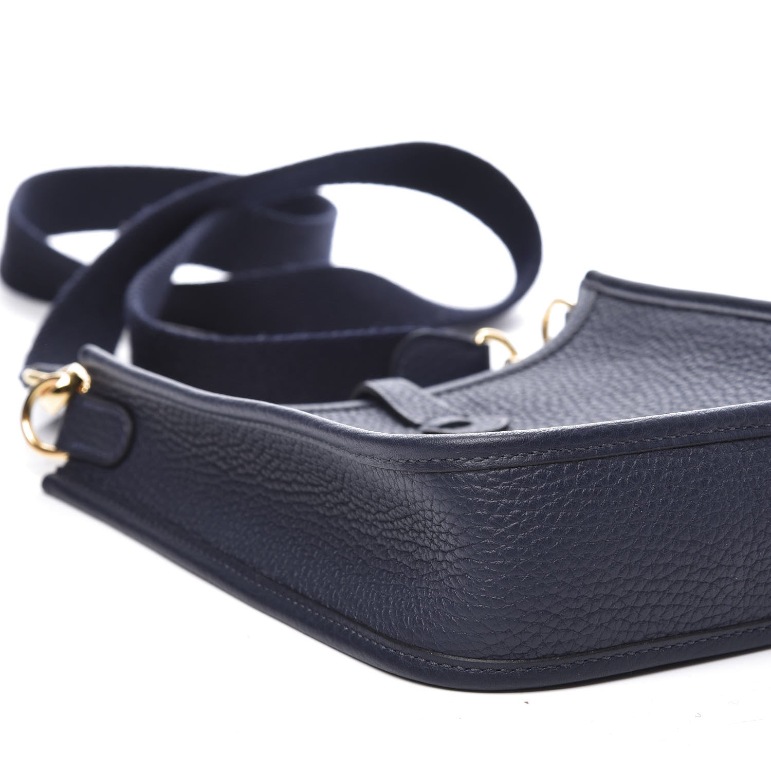 Hermes Taurillon Clemence Amazone Evelyne TPM Bleu Nuit Bleu Indigo 5 of 9